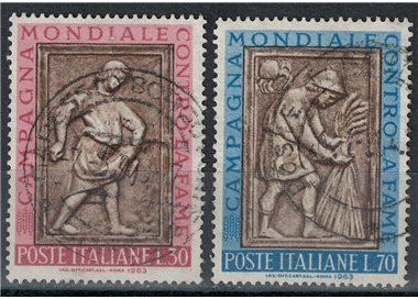 ITALY 1963 World Campaign Against Hunger 2v us