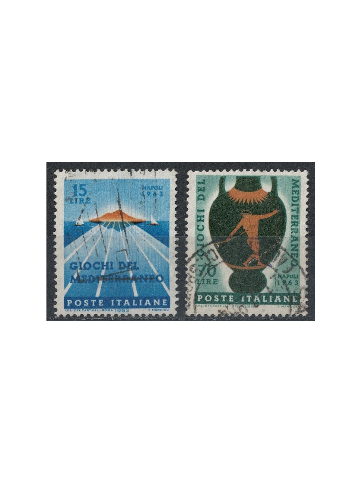 ITALY 1963 Mediterranean Games 2v us