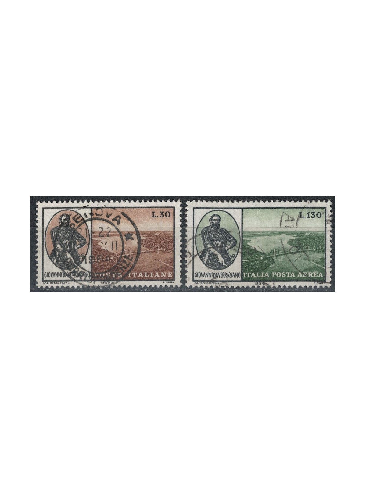 ITALIA 1964 Ponte Giovanni da Verrazzano 2v us