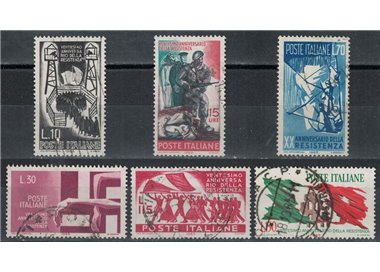 ITALY 1965 Anniversary of the Resistance 6v us