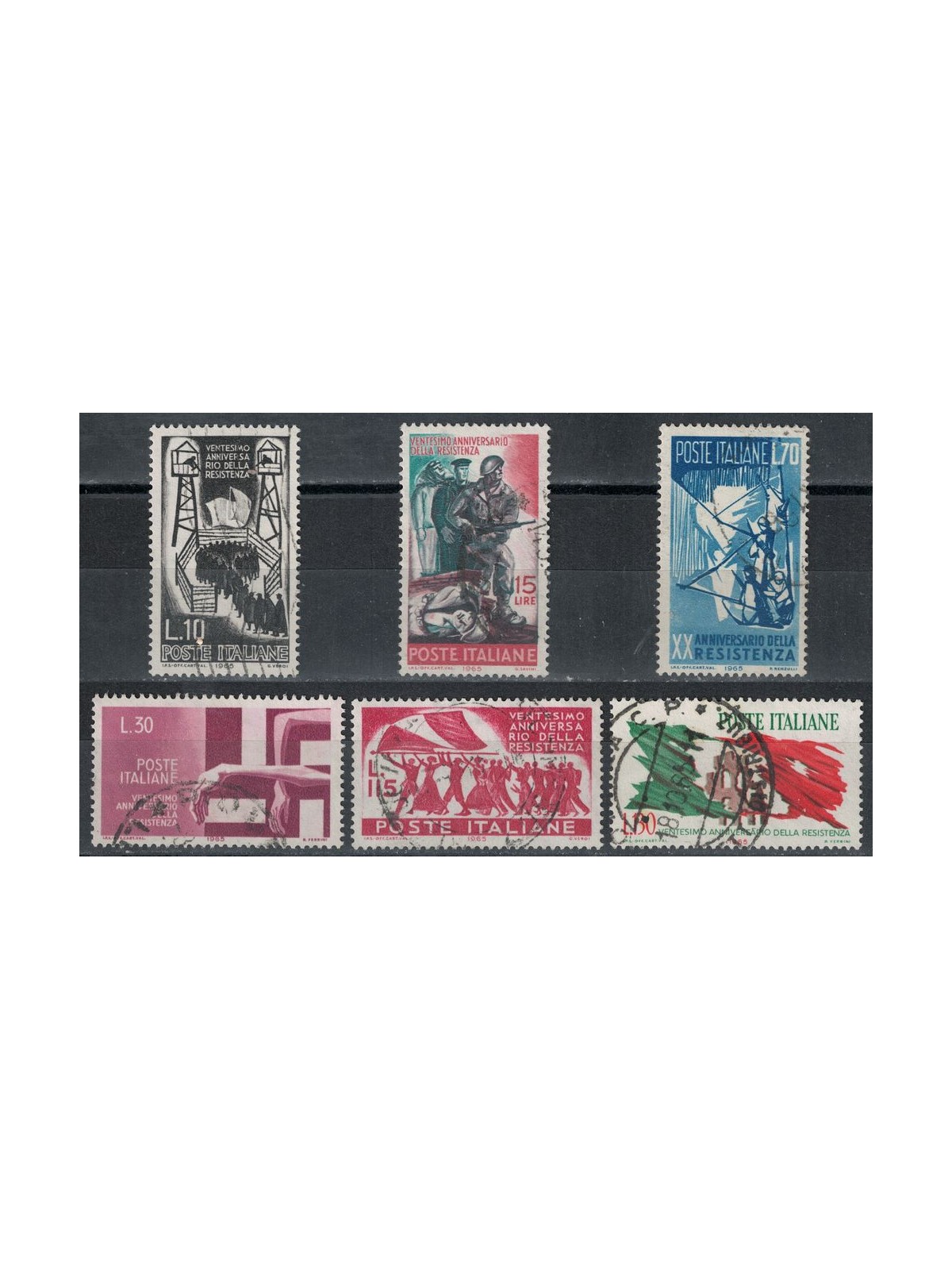 ITALIA 1965 Anniversario della Resistenza 6v us