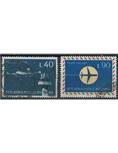 ITALIA 1965 Rete aerea postale notturna 2v us