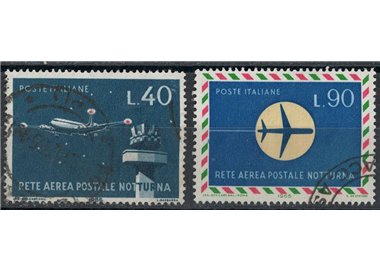 ITALIA 1965 Rete aerea postale notturna 2v us