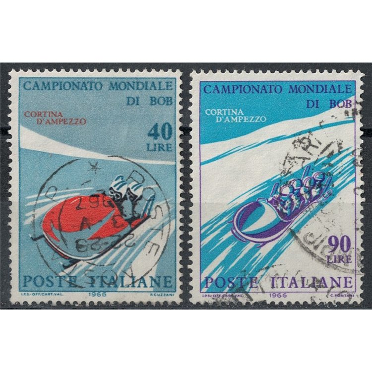 ITALY 1966 World Bobsleigh Championships 2v us