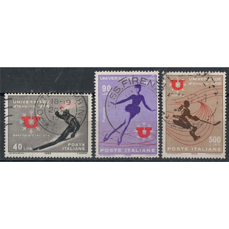 ITALIA 1966 Universiade d'inverno 3v us