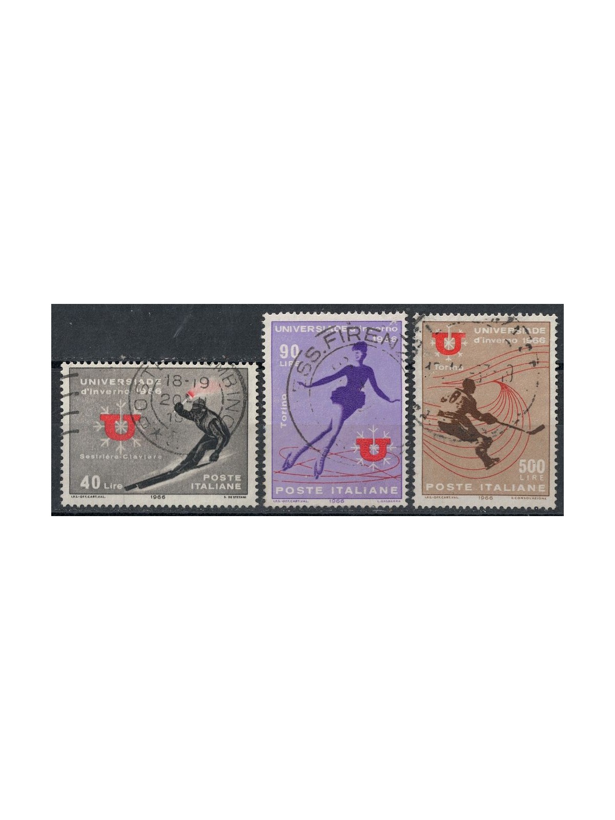 ITALIA 1966 Universiade d'inverno 3v us