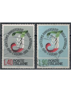 ITALY 1966 Twentieth Anniversary of the Republic 2v us