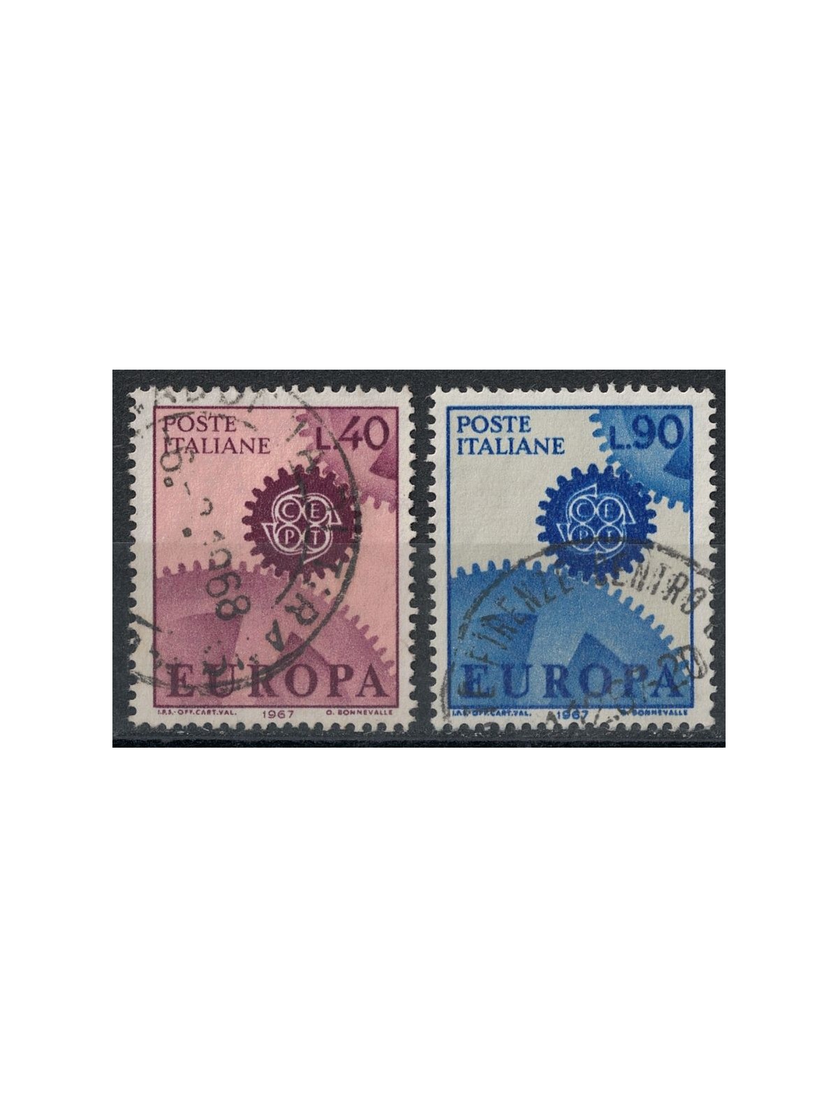 ITALY 1967 Europa 2v us