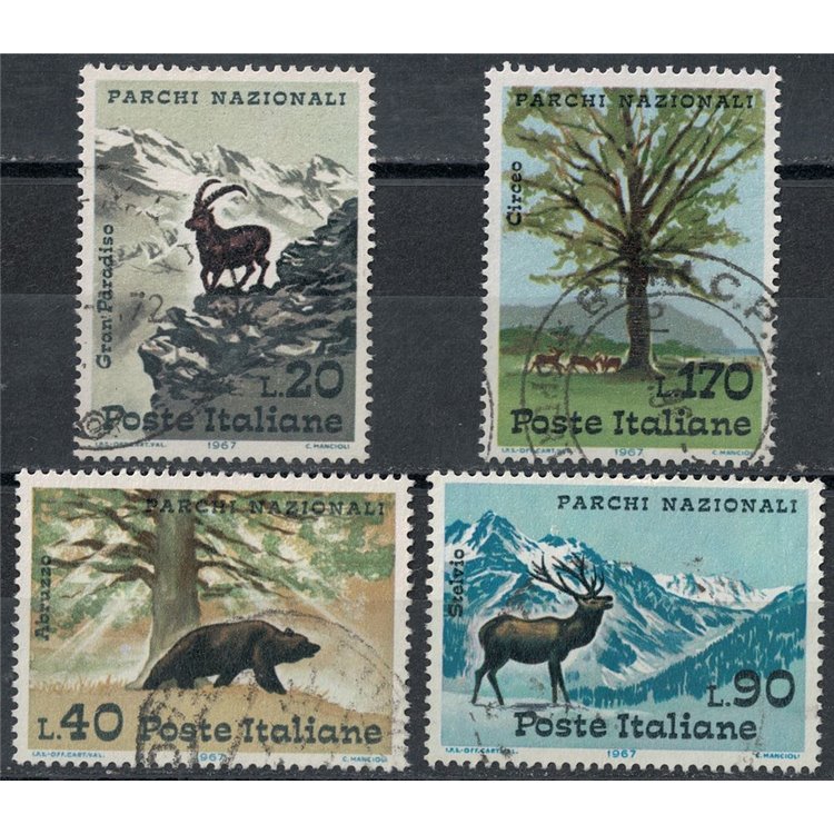 ITALY 1967 National Parks 4v us