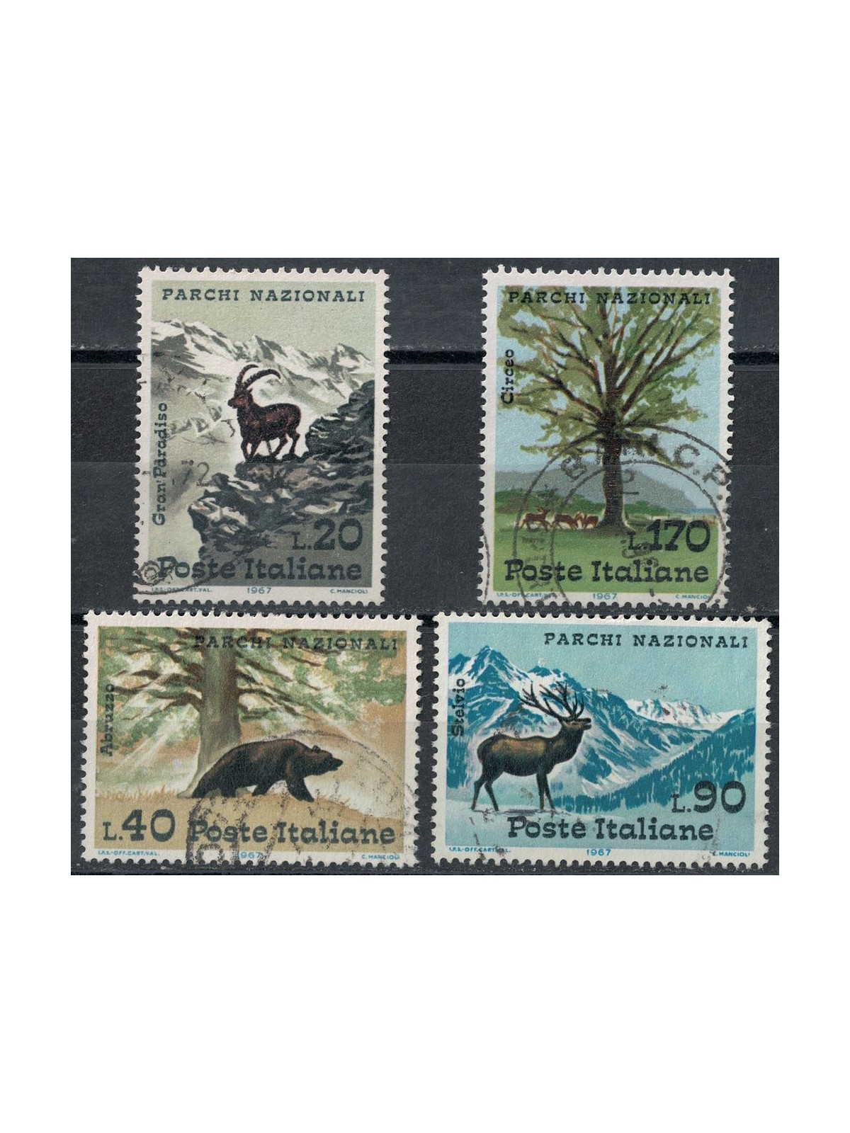 ITALY 1967 National Parks 4v us