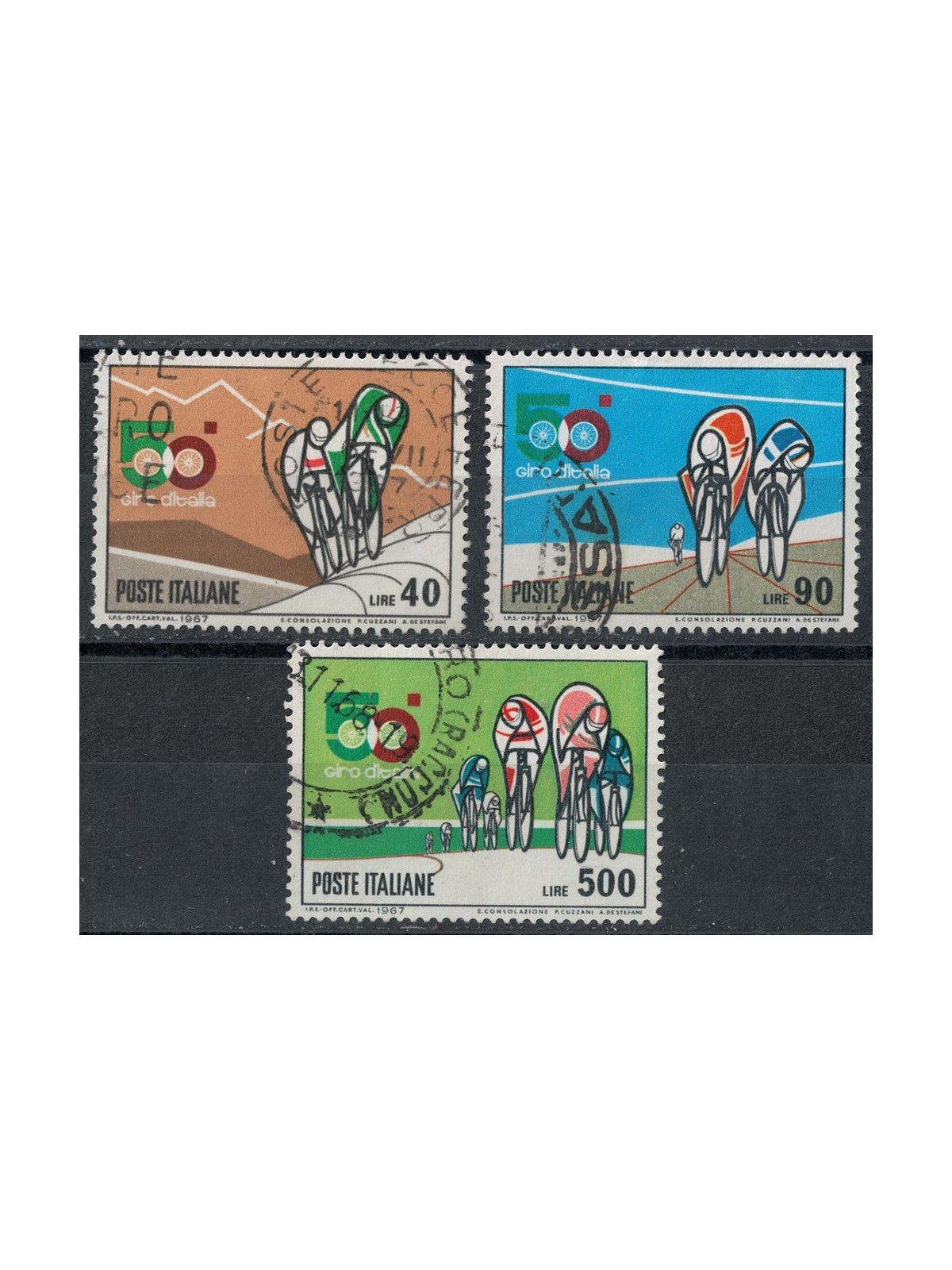 ITALIA 1967 Giro ciclistico d'Italia 3v us