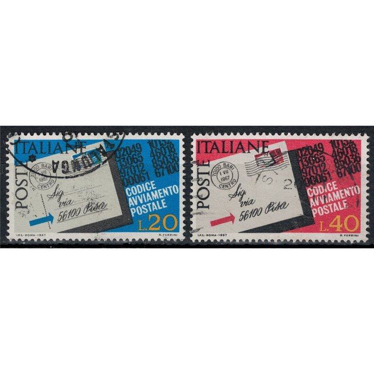 ITALIA 1967 Codice di avviamento postale 2v us