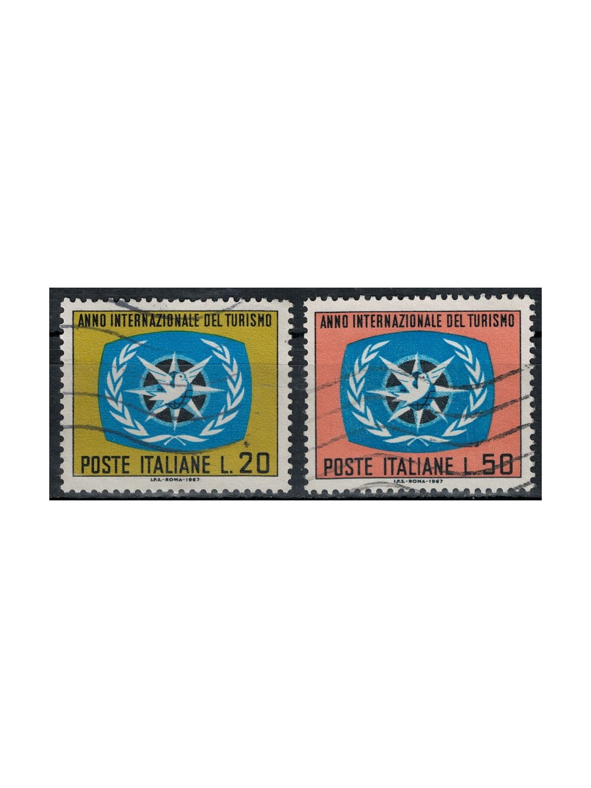 ITALY 1967 International Year of Tourism 2v us