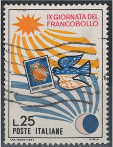 ITALY 1967 US Stamp Day