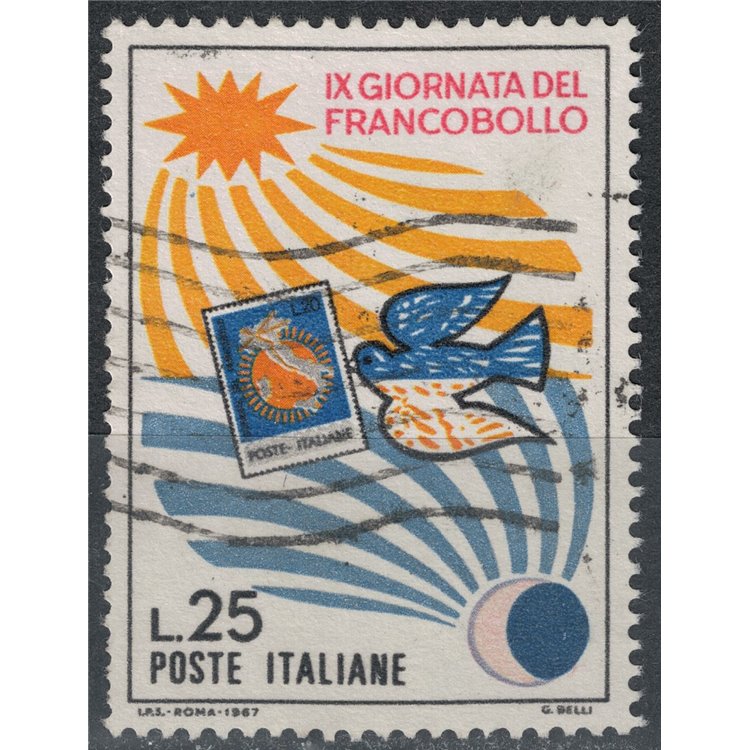 ITALIA 1967 Giornata del francobollo us
