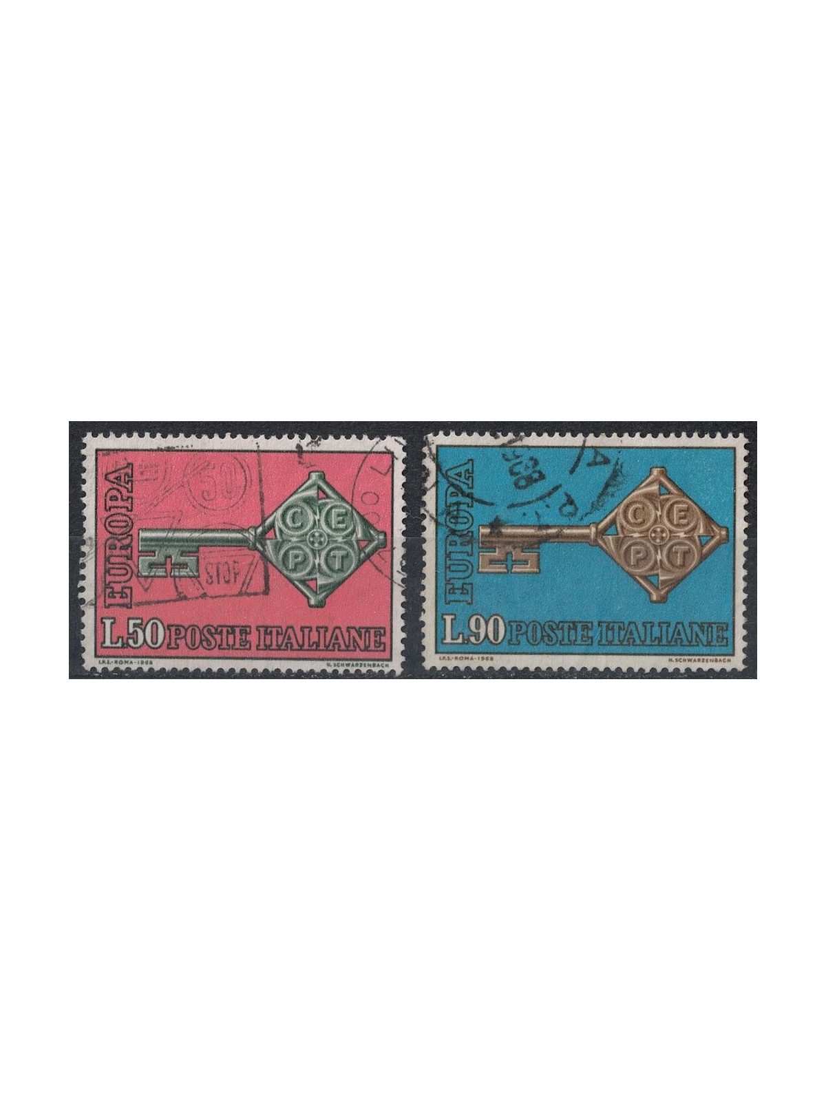 ITALY 1968 Europa 2v us