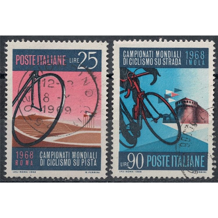 ITALY 1968 World Cycling Championships 2v us