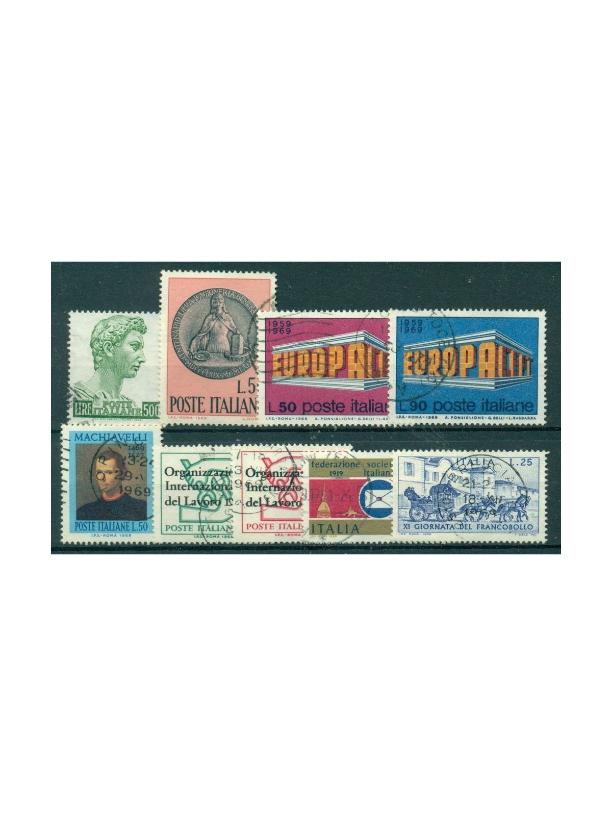 ITALY 1969 Complete Year 9v US