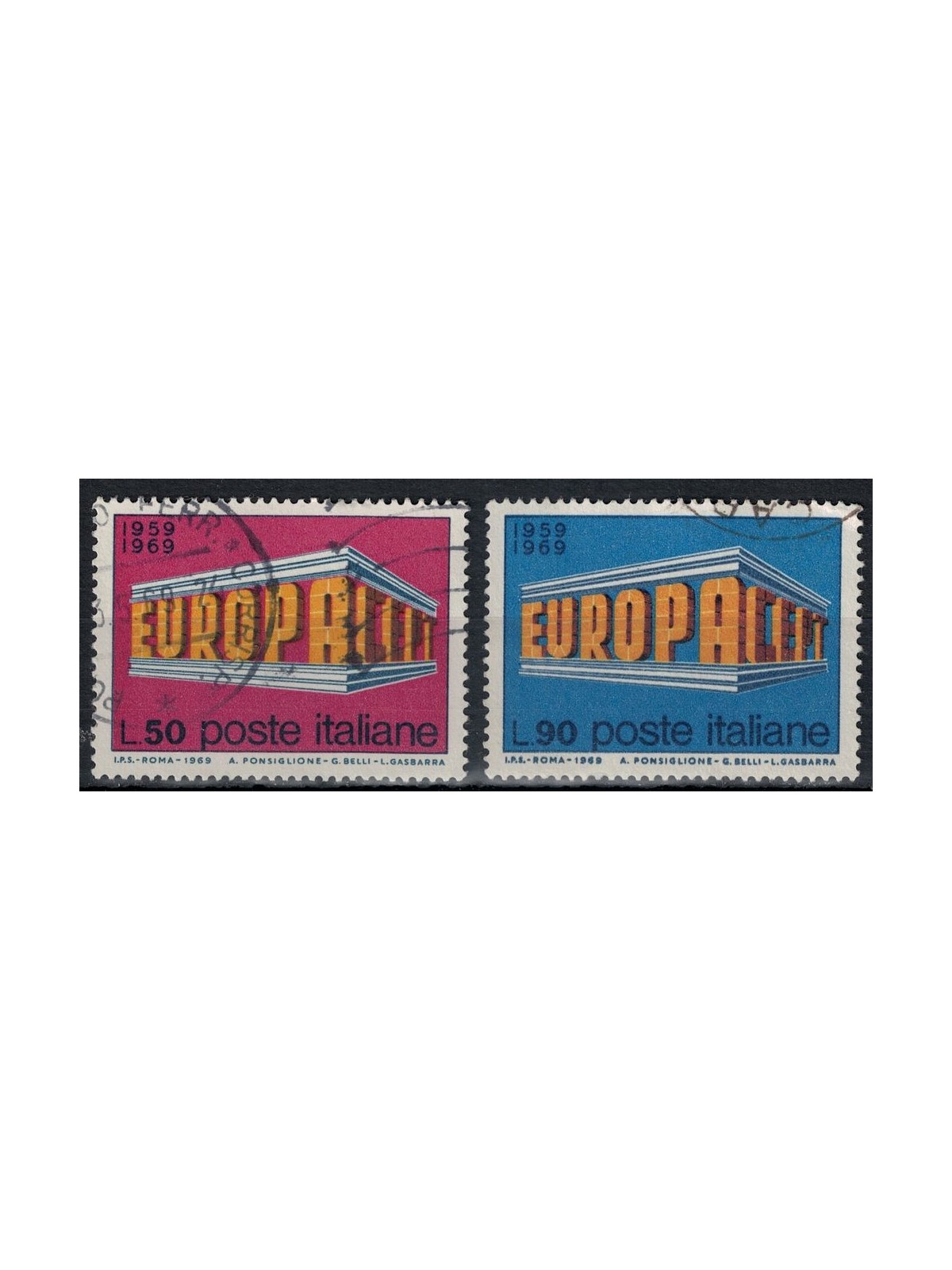 ITALY 1969 Europa 2v us