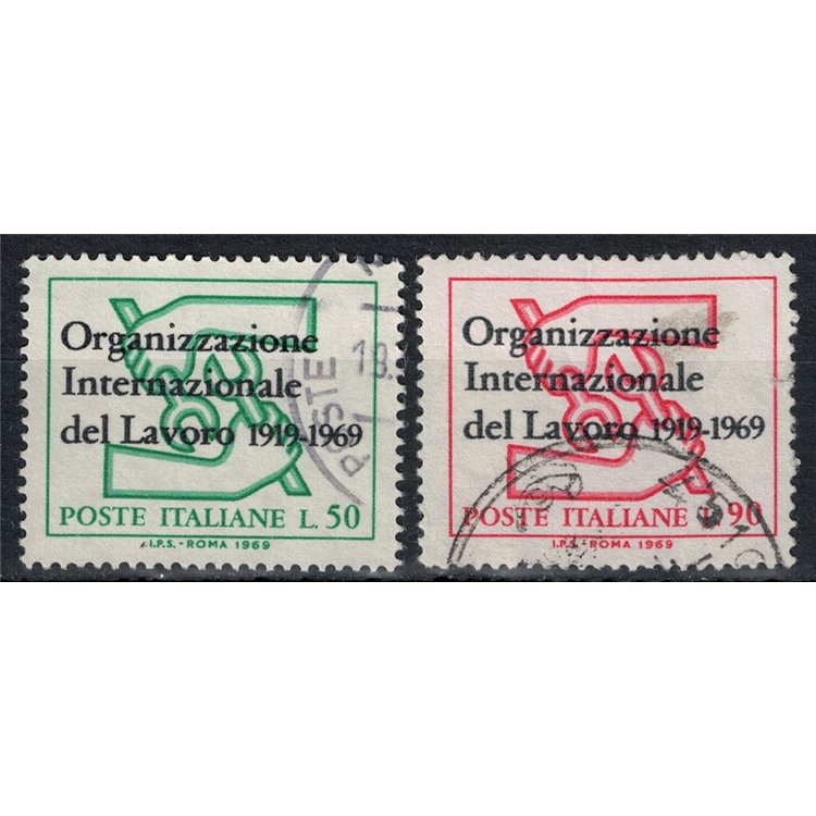ITALIA 1969 Organizzazione internazionale del lavoro 2v us