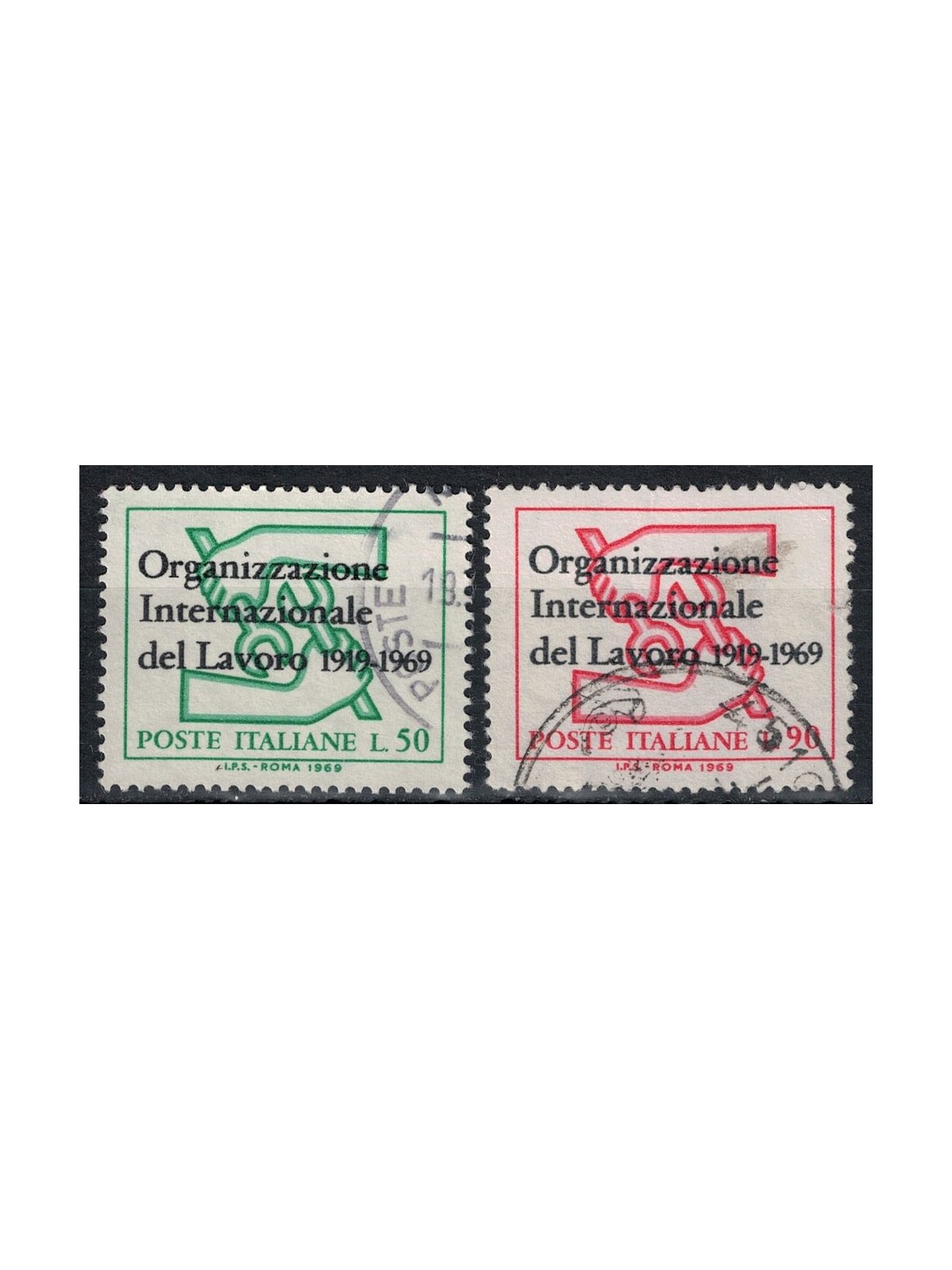 ITALY 1969 International Labour Organization 2v us