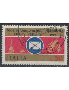 ITALIA 1969 Federazione società filateliche us