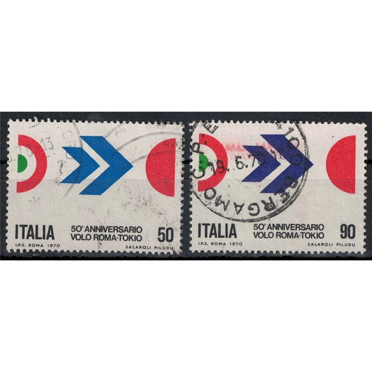 ITALY 1970 Rome-Tokyo Flight 2v us