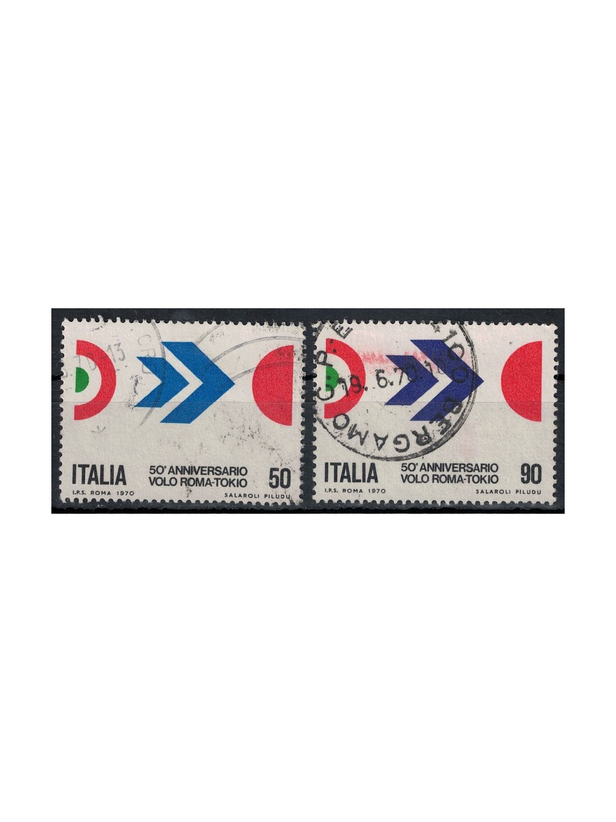 ITALIA 1970 Volo Roma-Tokio 2v us