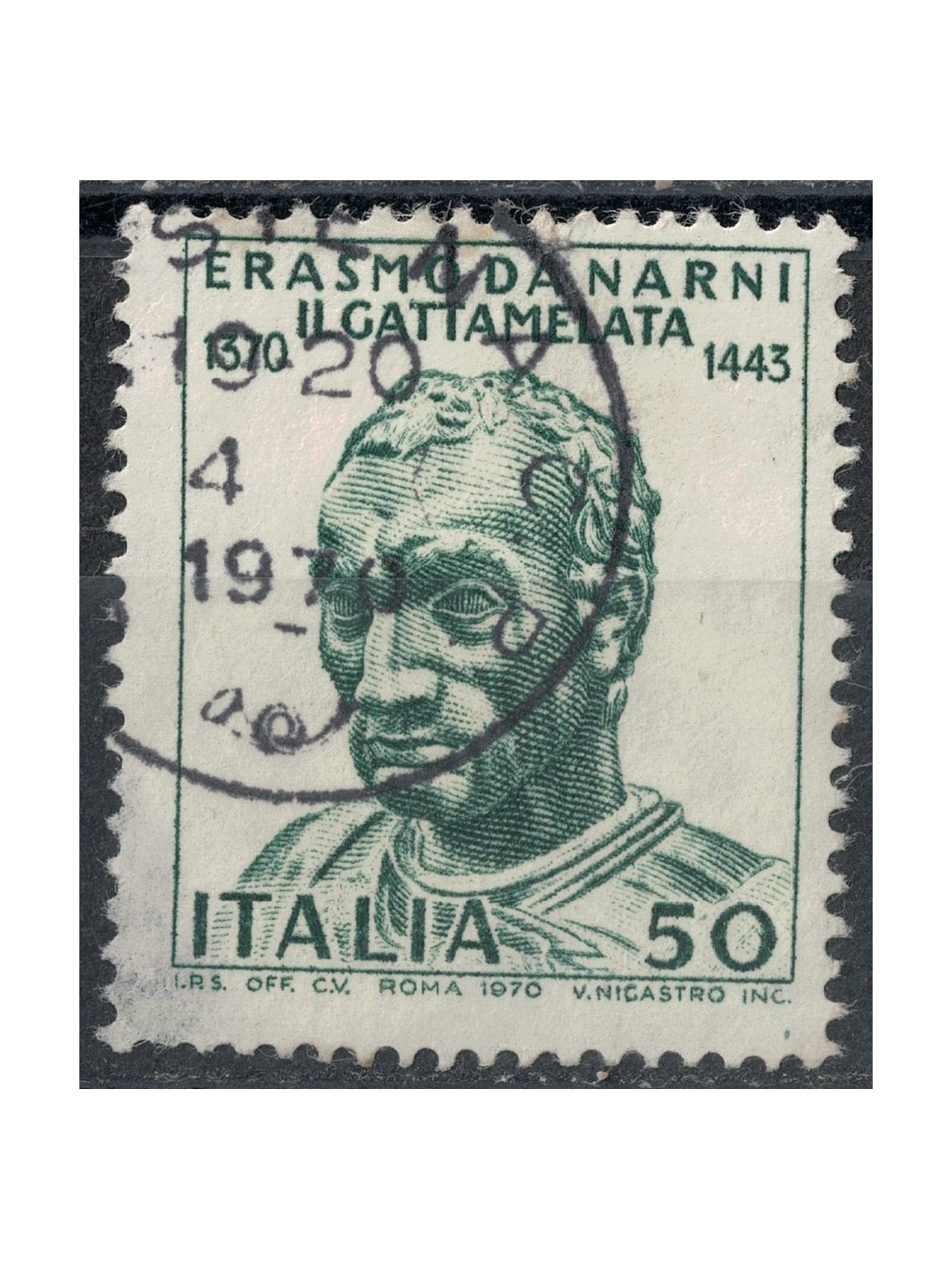 ITALY 1970 Erasmo da Narni known as Gattamelata us