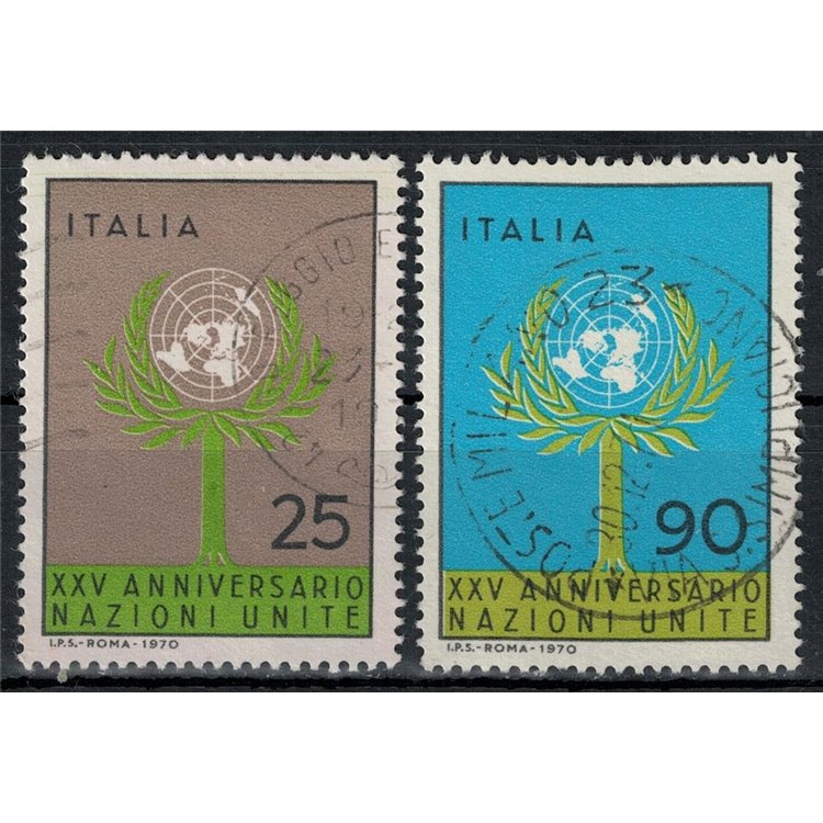ITALIA 1970 Anniversario dell'ONU 2v us