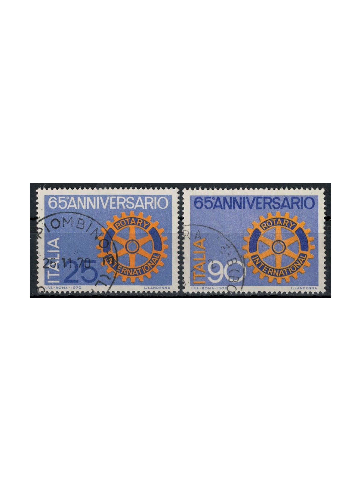 ITALY 1970 Rotary Club 2v us
