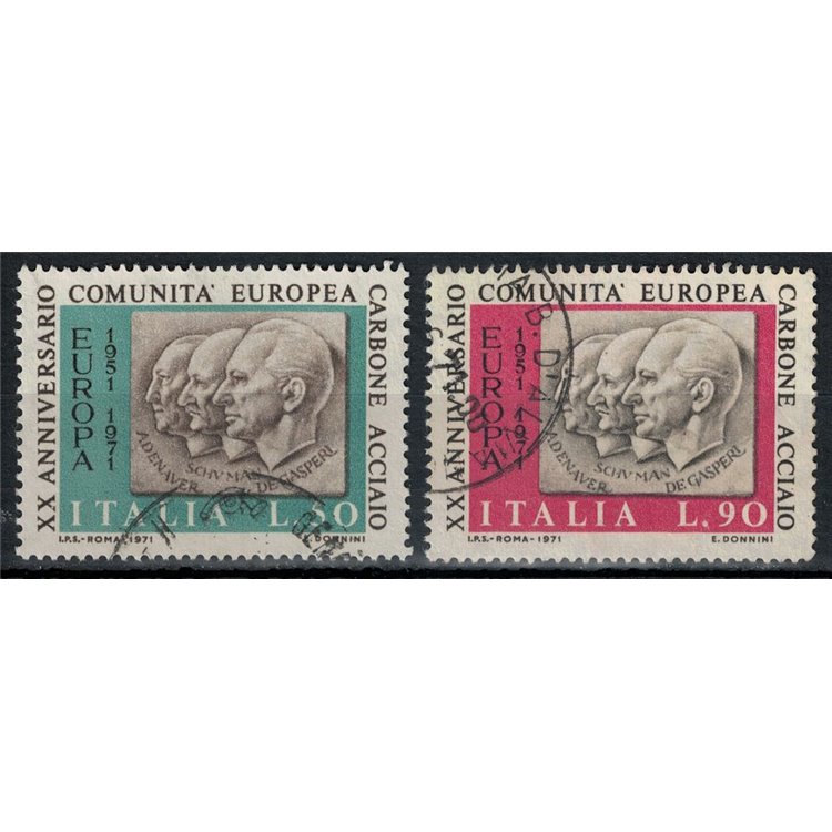 ITALY 1971 Twentieth Anniversary of the ECSC 2v us
