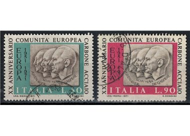 ITALIA 1971 Ventennale della CECA 2v us