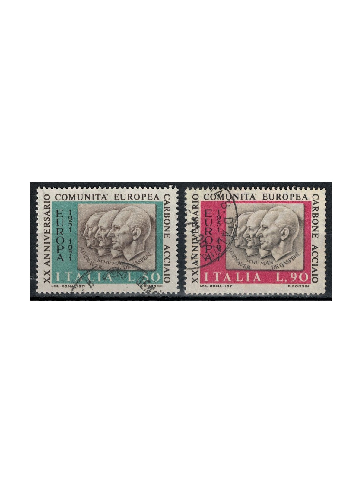 ITALY 1971 Twentieth Anniversary of the ECSC 2v us