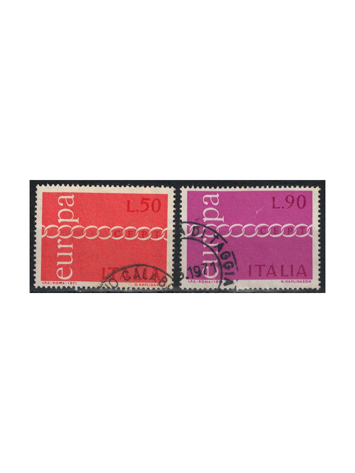 ITALY 1971 Europa 2v us