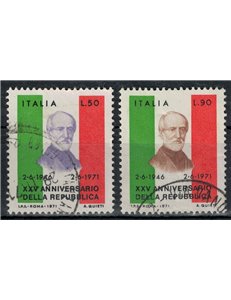 ITALY 1971 Anniversary of the Republic 2v us