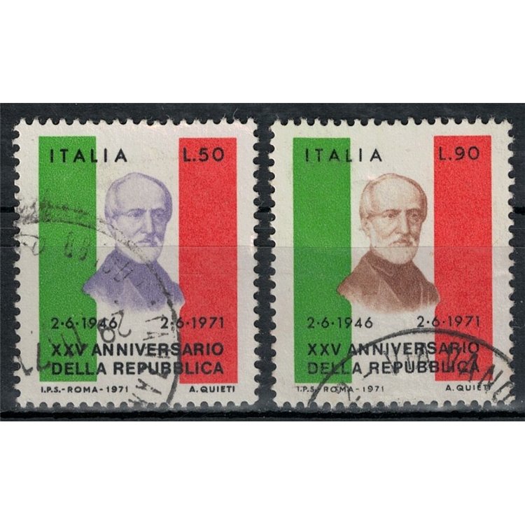 ITALY 1971 Anniversary of the Republic 2v us