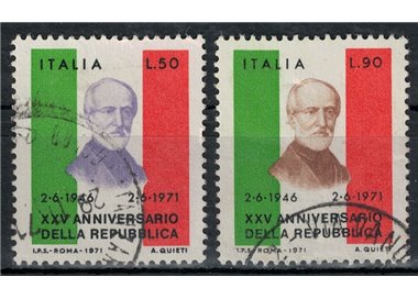 ITALY 1971 Anniversary of the Republic 2v us