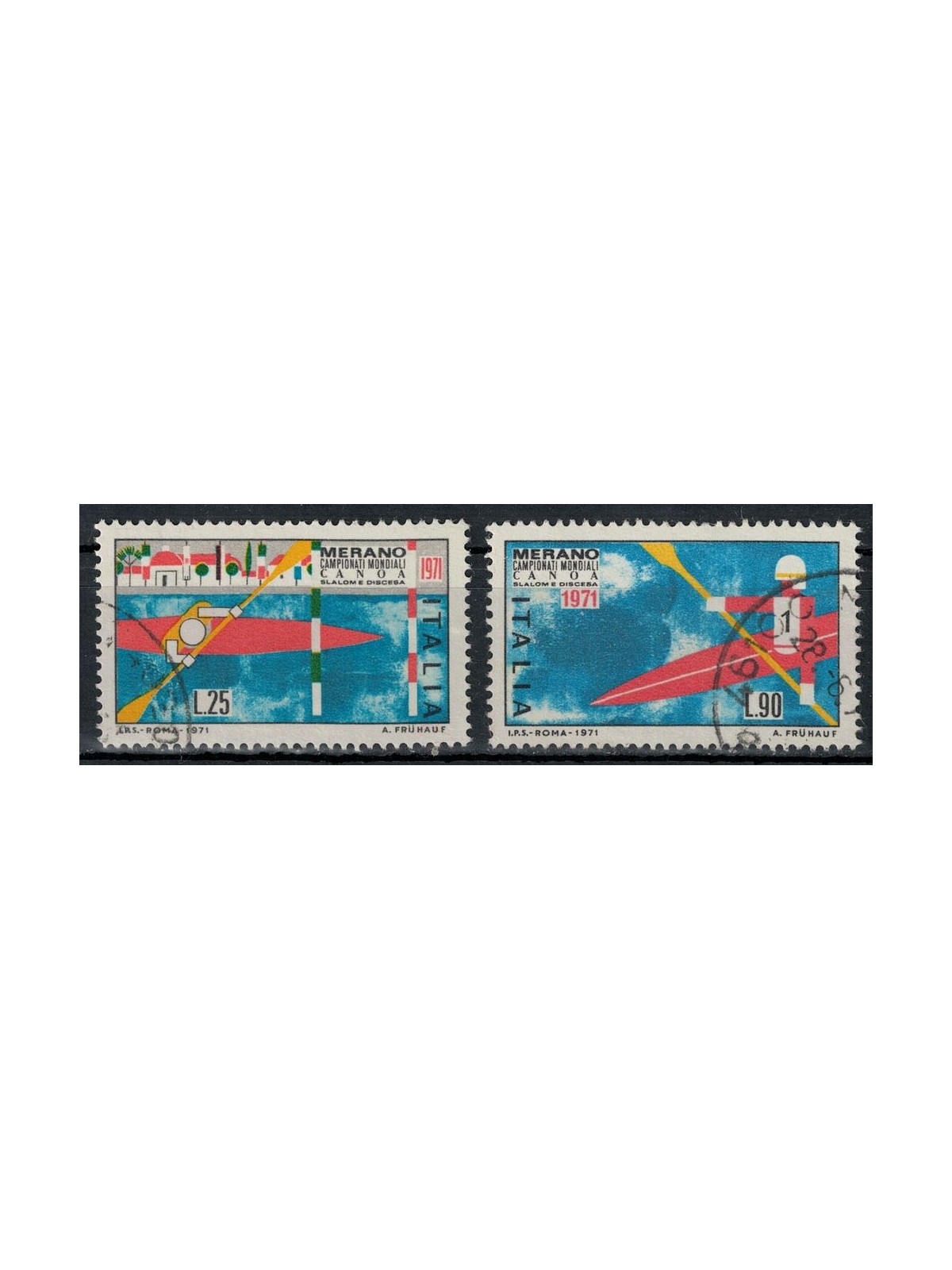 ITALY 1971 World Canoe Championships 2v us
