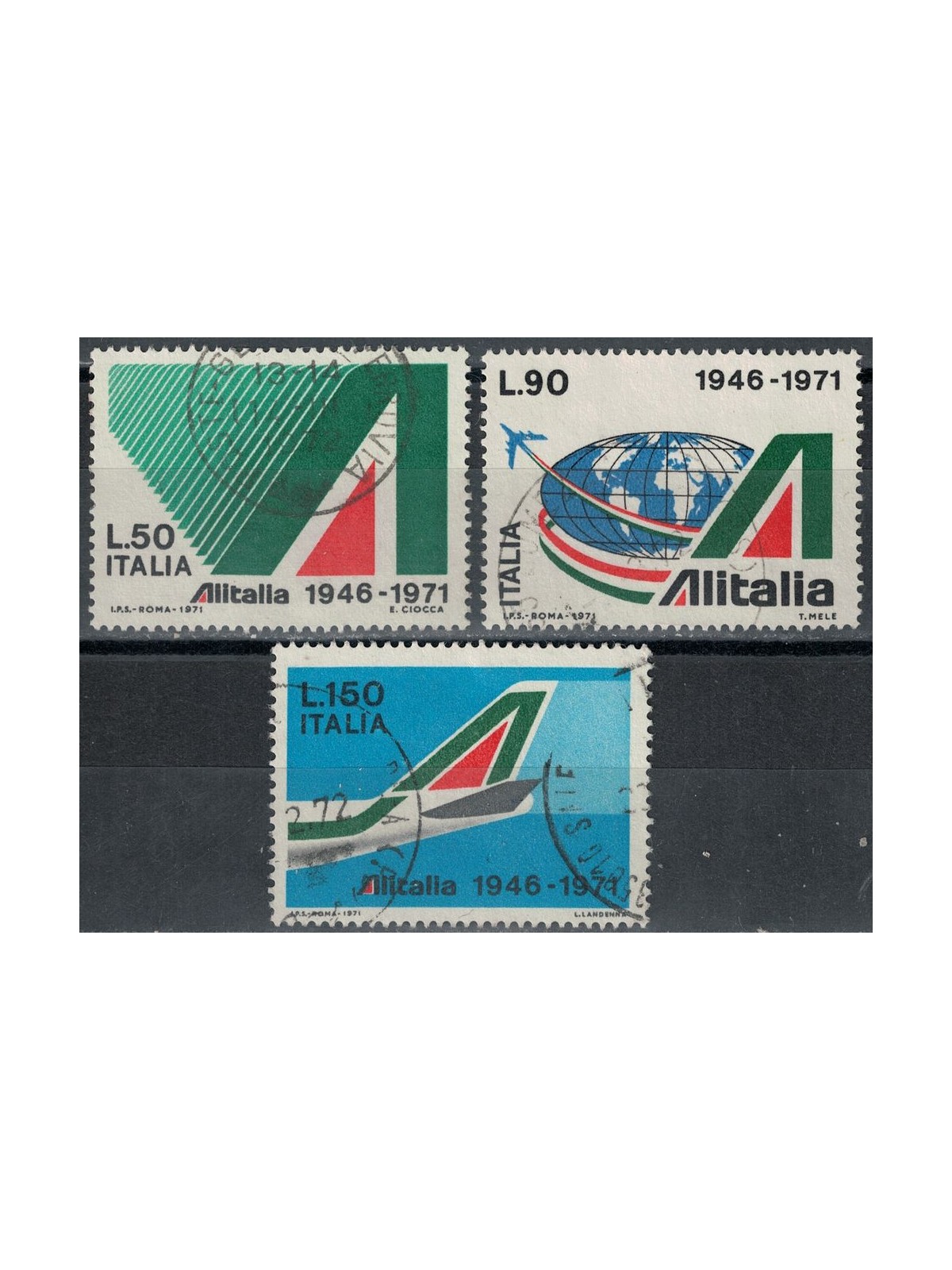 ITALY 1971 Alitalia 3v us