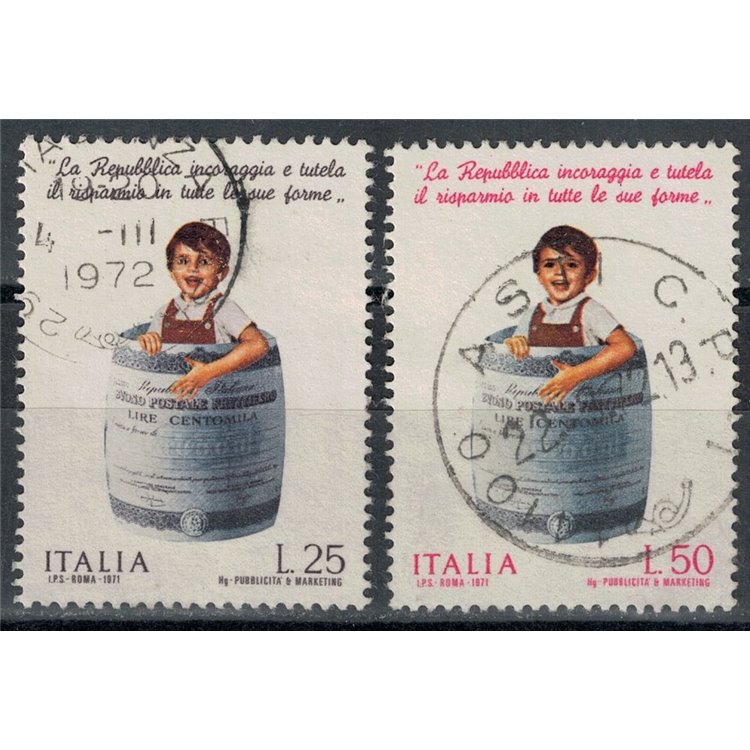 ITALY 1971 Postal Savings 2v US
