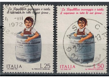 ITALIA 1971 Risparmio postale 2v us