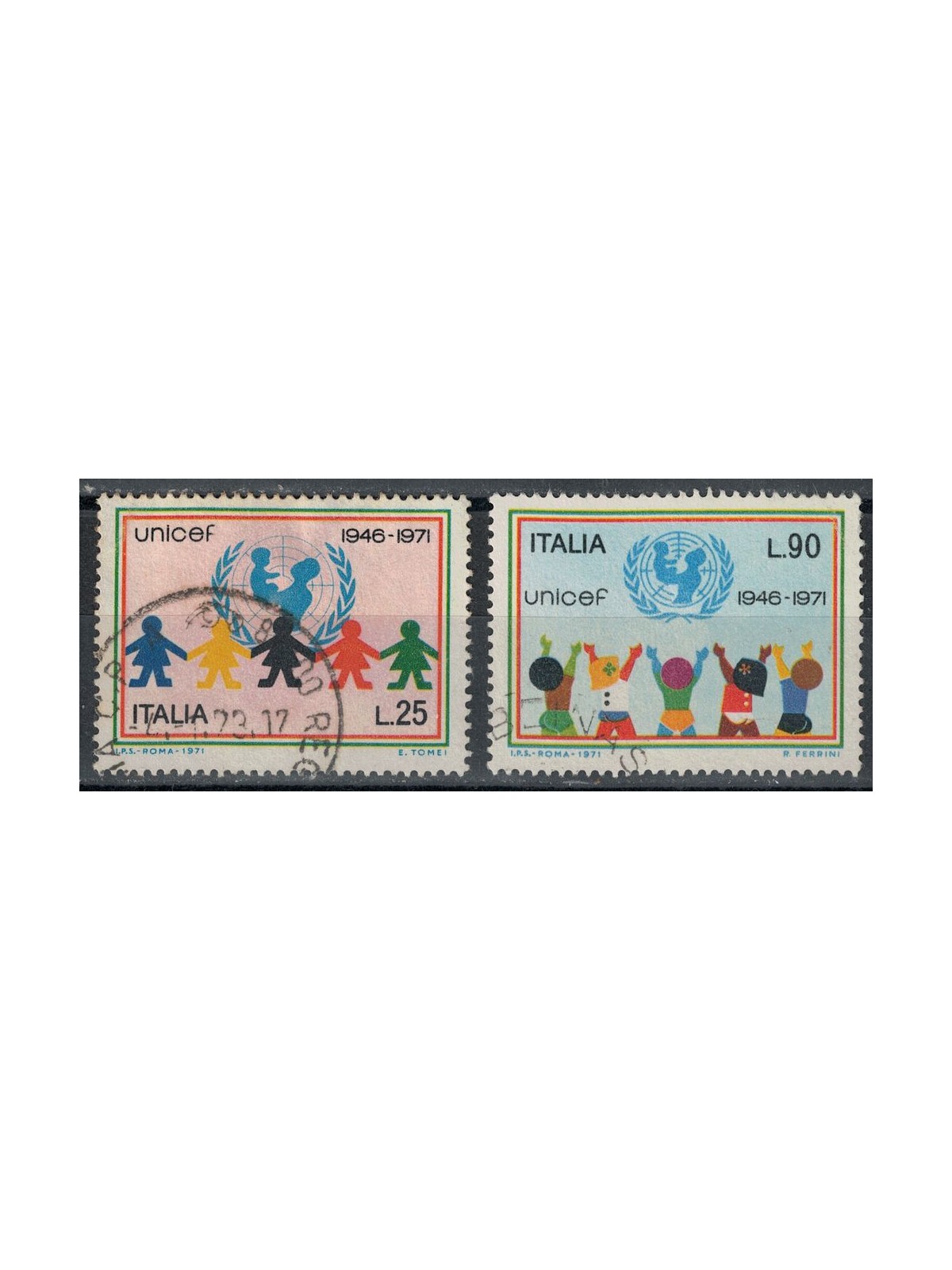 ITALIA 1971 Unicef 2v us