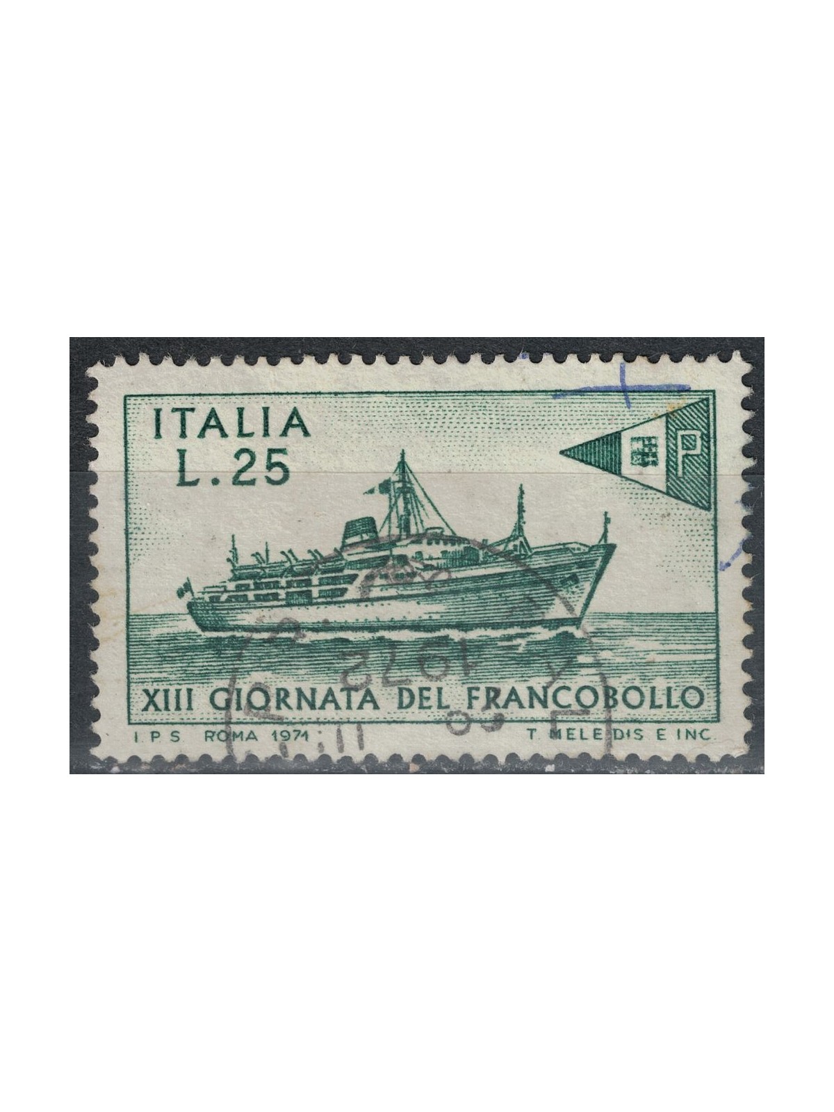 ITALIA 1971 Giornata del francobollo us