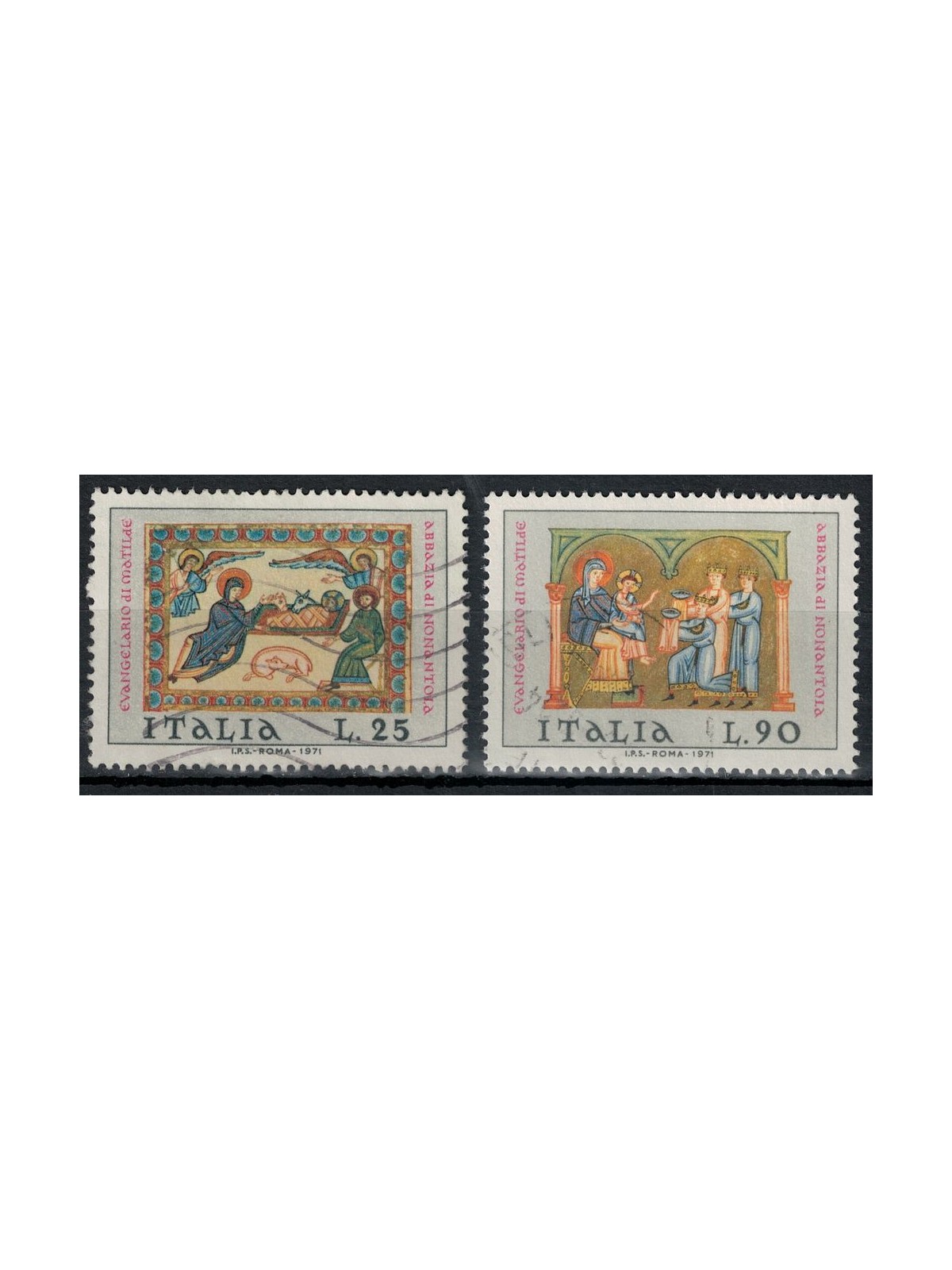 ITALIA 1971 Natale 2v us