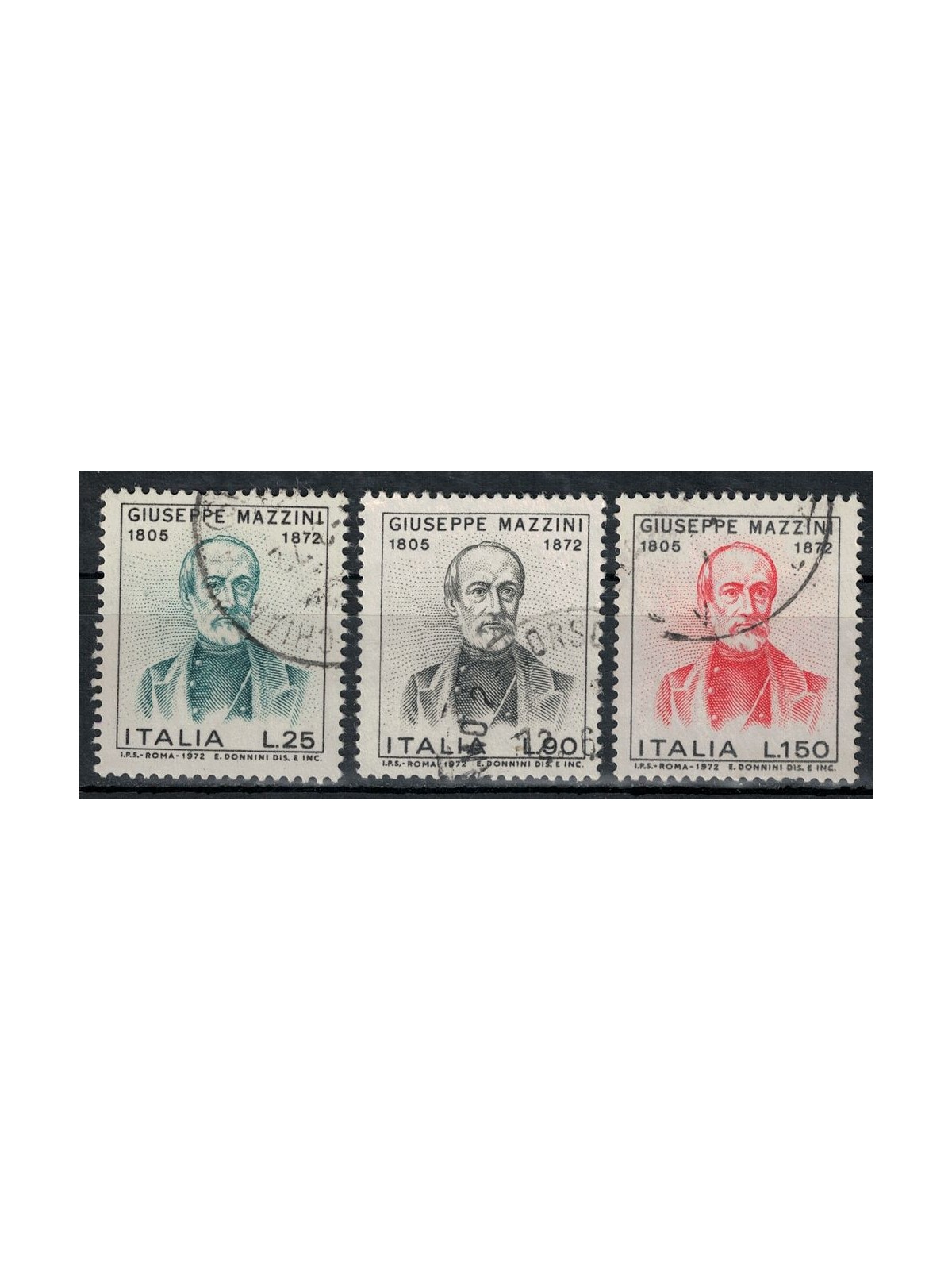 ITALY 1972 Giuseppe Mazzini 3v us