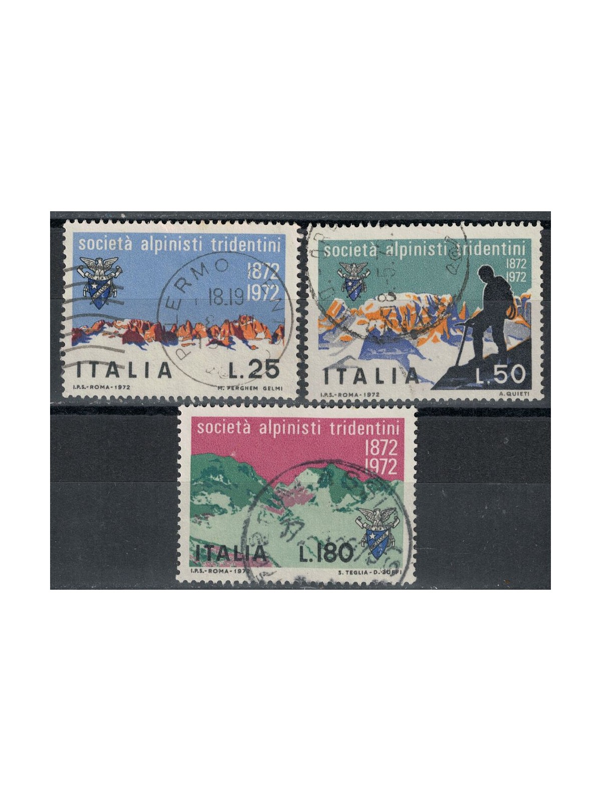 ITALIA 1972 Società Alpinisti Tridentini 3v us
