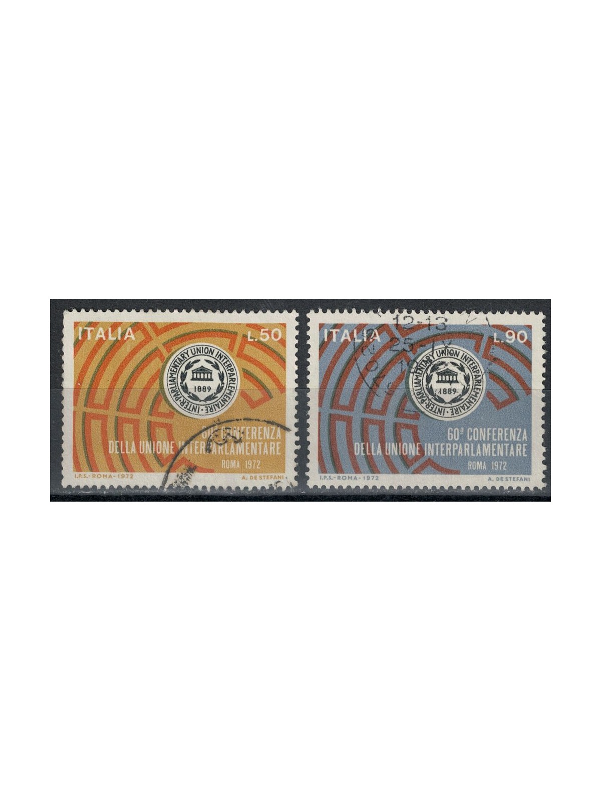 ITALY 1972 Interparliamentary Union 2v us