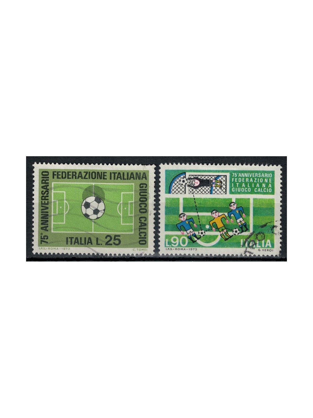 ITALY 1973 FIGC 2v us