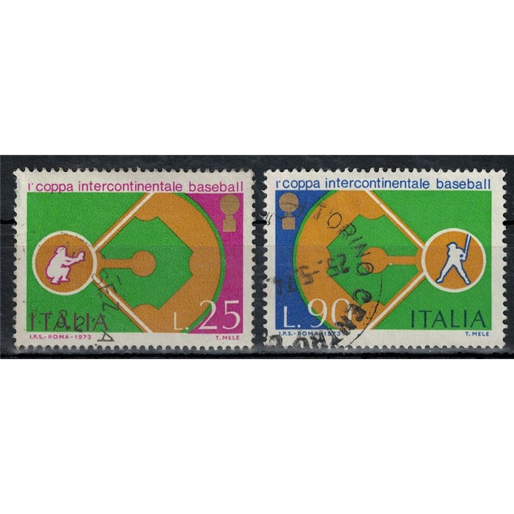 ITALIA 1973 Coppa intercontinentale di baseball 2v us